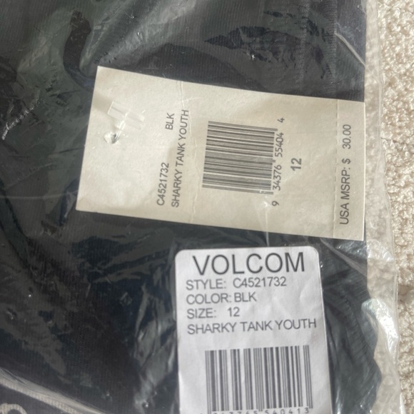 Volcom Boys Sharky Tank Top size M 12 black - Picture 4 of 6
